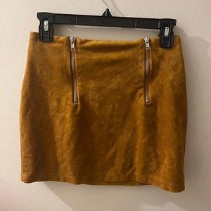 Forever 21-  Good Condition-Junior Girls Size SM Tan Suede Skirt.